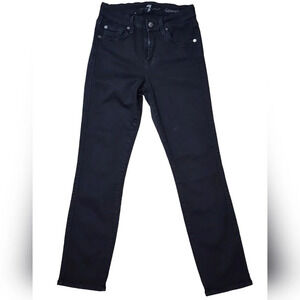7 For All Mankind Kimmie Cropped Black Denim